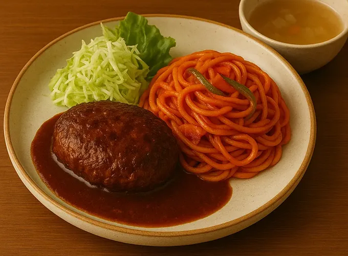 ハンバーグナポリタンセット